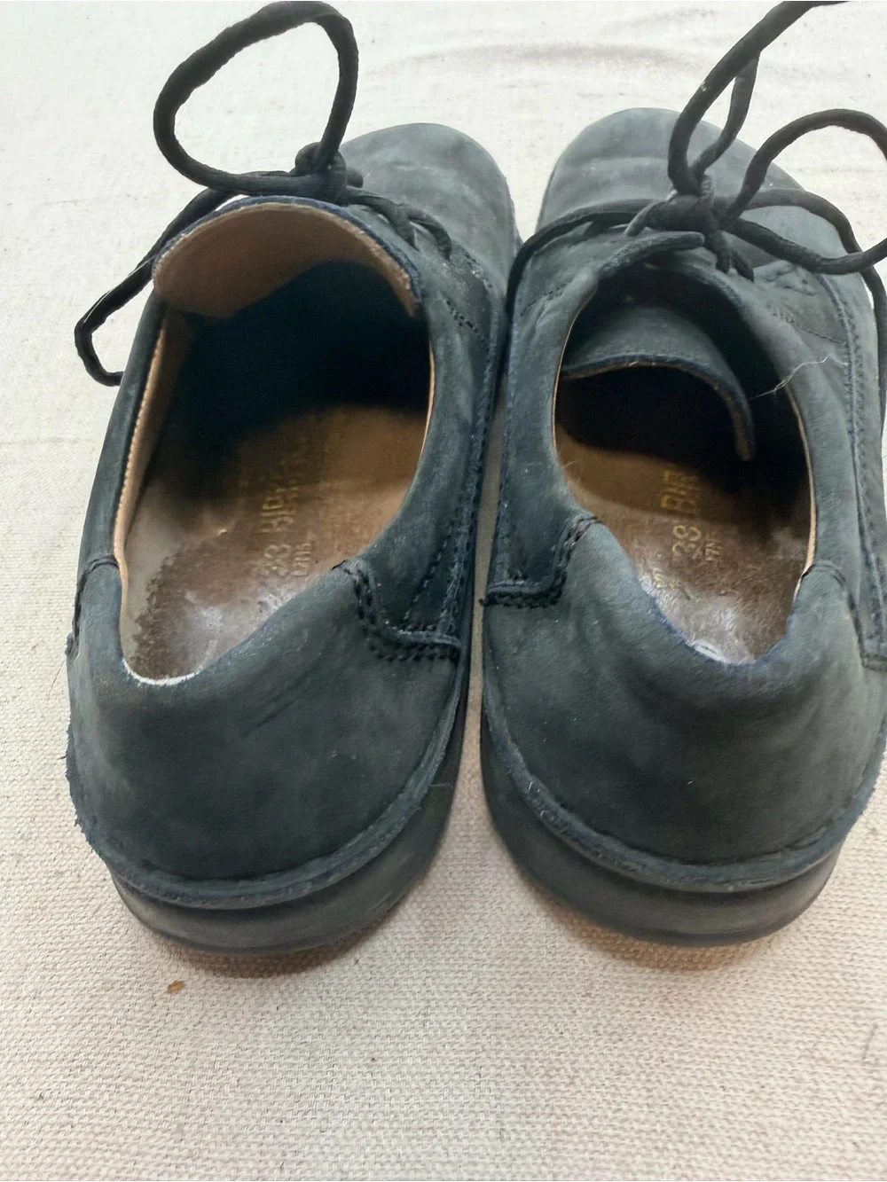 Birkenstock Memphis Suede Lace Up Loafers/ L7-M5